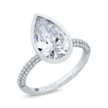 14K White Gold Diamond Engagement Ring (Semi-Mount)