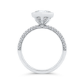 14K White Gold Diamond Engagement Ring (Semi-Mount)