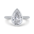 14K White Gold Diamond Engagement Ring (Semi-Mount)