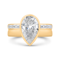 14K Yellow Gold Diamond Engagement Ring (Semi-Mount)