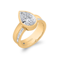14K Yellow Gold Diamond Engagement Ring (Semi-Mount)