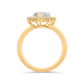 14K Yellow Gold Diamond Engagement Ring (Semi-Mount)