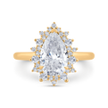 14K Yellow Gold Diamond Engagement Ring (Semi-Mount)
