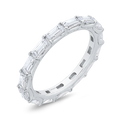 14K White Gold with Baguette Diamond Eternity Ring