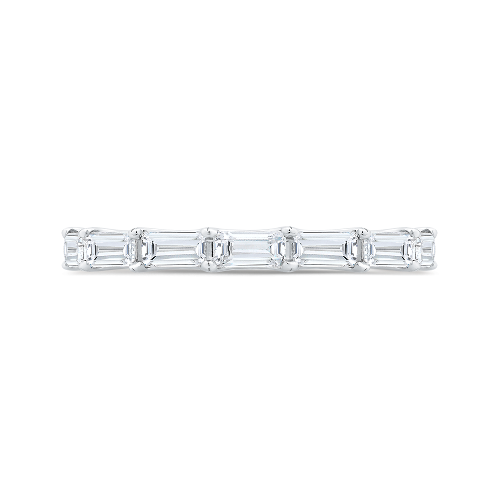 14K White Gold with Baguette Diamond Eternity Ring
