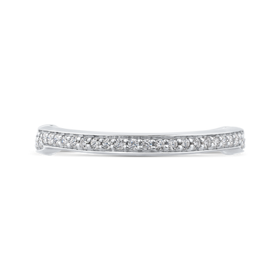 Round Diamond Wedding Band in 14K White Gold