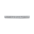 Round Diamond Half-Eternity Wedding Band in 14K Two Tone Gold