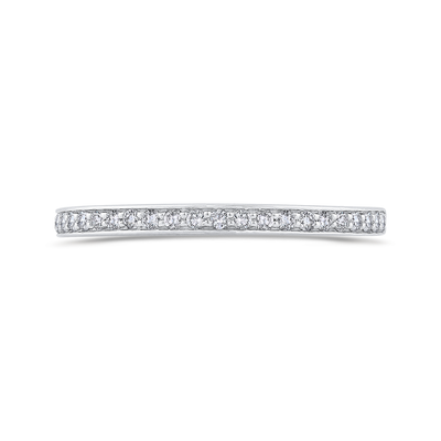 Diamond Half-Eternity Wedding Band in 14K White Gold