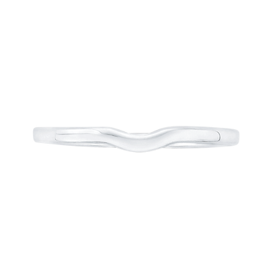 Plain Wedding Band in 14K White Gold