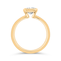 14K Yellow Gold Emerald Cut Diamond Solitaire Engagement Ring (Semi-Mount)