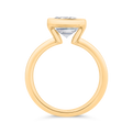 14K Yellow Gold Emerald Cut Diamond Solitaire Engagement Ring (Semi-Mount)