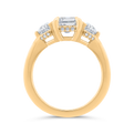 14K Yellow Gold Emerald Cut Diamond Engagement Ring (Semi-Mount)