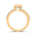 14K Yellow Gold Emerald Cut Diamond Engagement Ring (Semi-Mount)