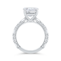 14K White Gold Diamond Engagement Ring (Semi-Mount)