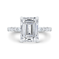14K White Gold Diamond Engagement Ring (Semi-Mount)