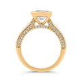 14K Yellow Gold Diamond Engagement Ring (Semi-Mount)
