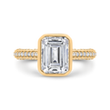 14K Yellow Gold Diamond Engagement Ring (Semi-Mount)