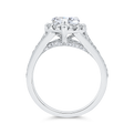 14K White Gold Heart Cut Diamond Engagement Ring (Semi-Mount)