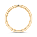 14K Yellow Gold with Round Black Diamond Men's Band