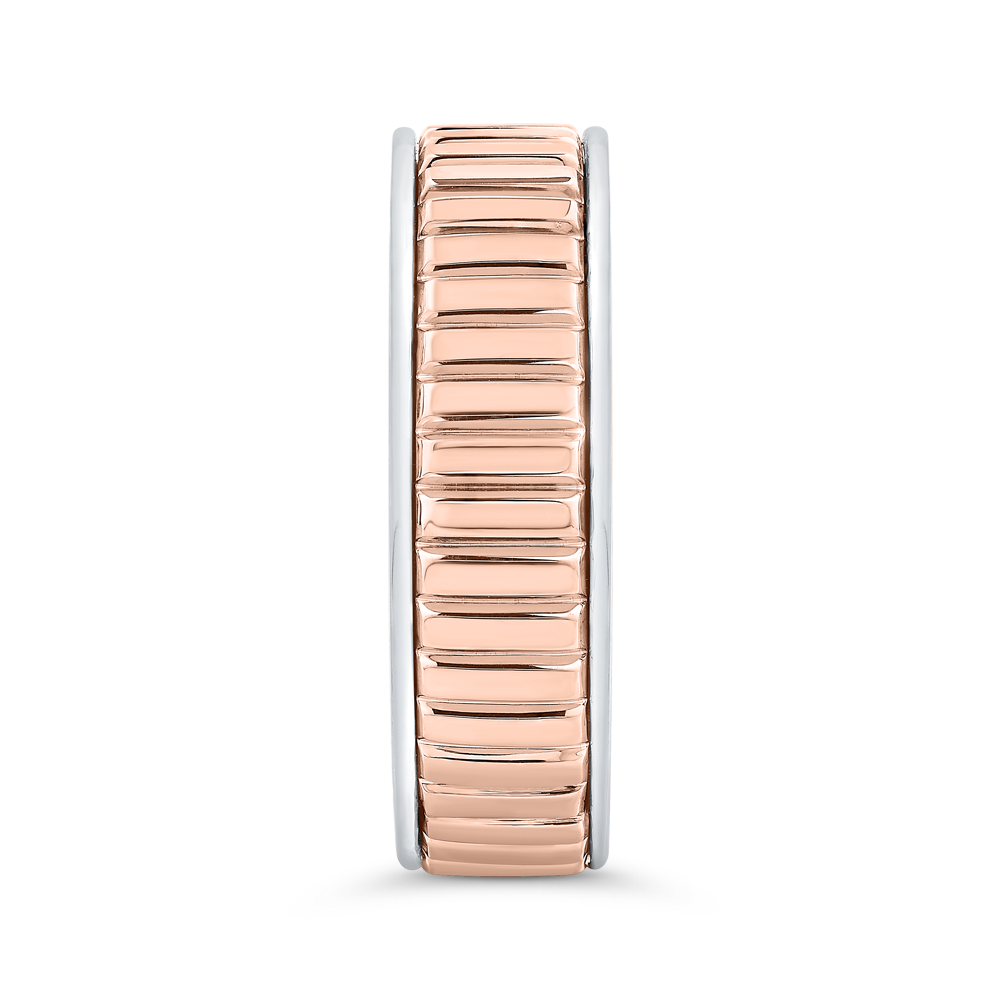 14K Two Tone Gold Men's Band