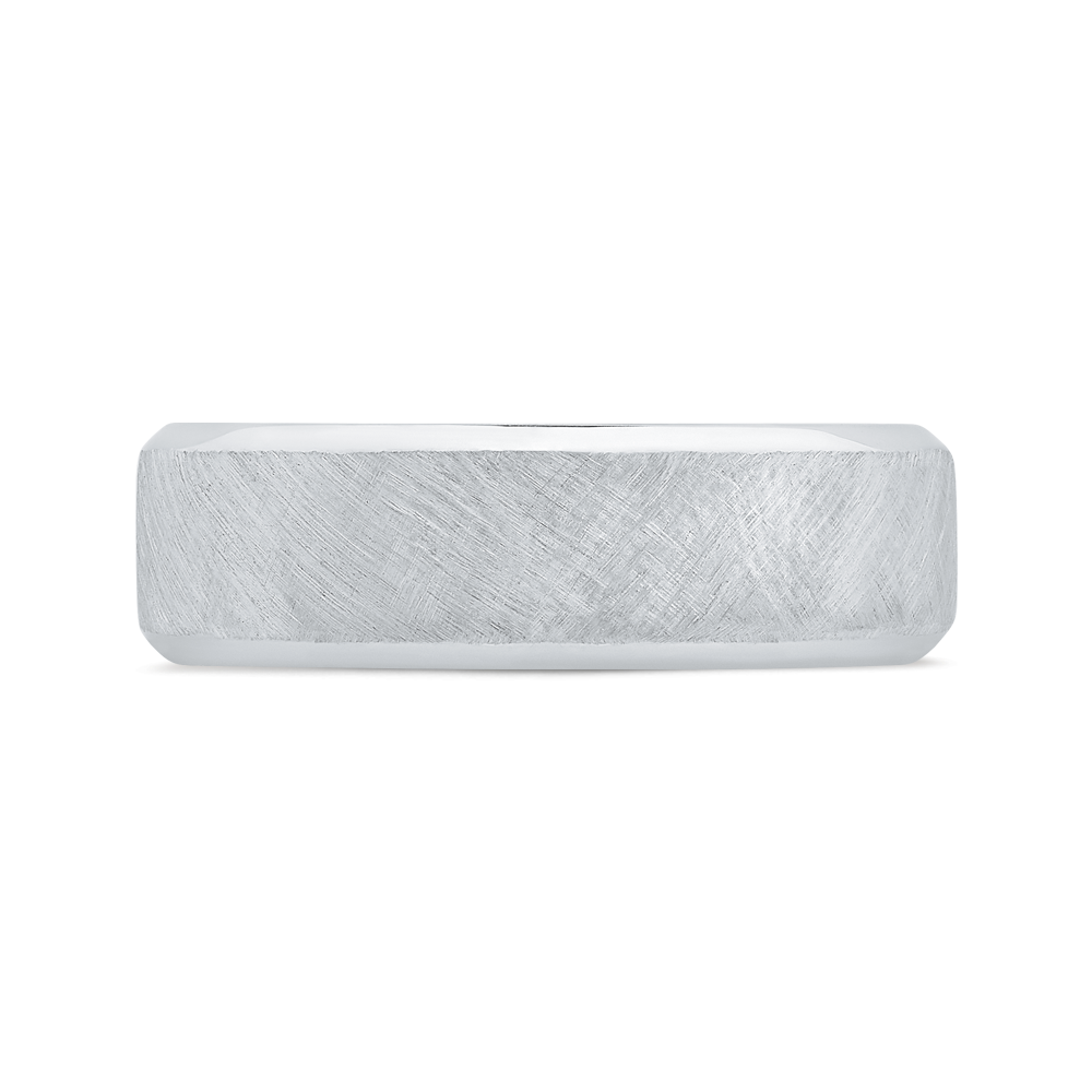 14K White Gold Men's Band