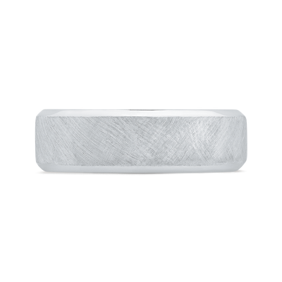 14K White Gold Men's Band