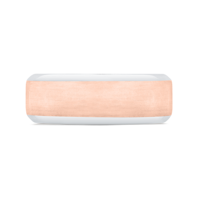 14K Two Tone Gold Men's Band