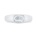 14K White Gold Men's Band