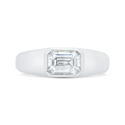 14K White Gold Men's Band