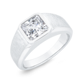 14K White Gold Men's Band