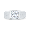 14K White Gold Men's Band