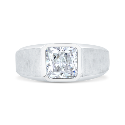 14K White Gold Men's Band