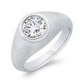 14K White Gold Men's Band