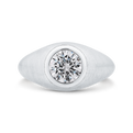 14K White Gold Men's Band
