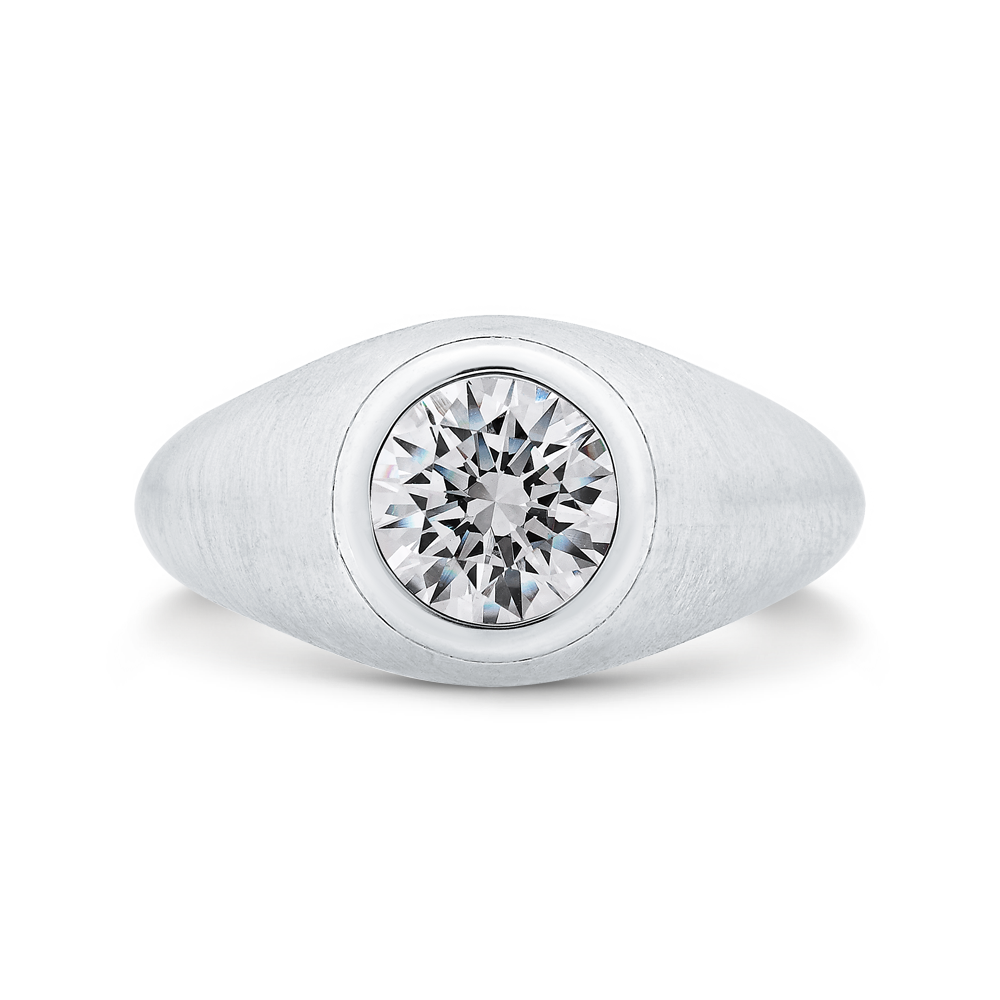 14K White Gold Men's Band