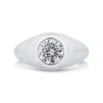 14K White Gold Men's Band