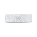 14K White Gold with Princess Diamond Men's Band