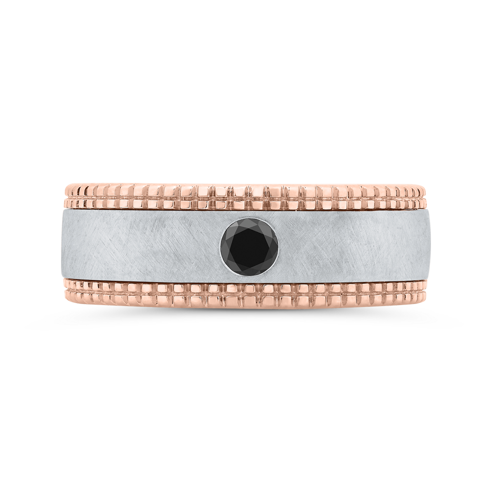 14K Two Tone Gold Men's Band