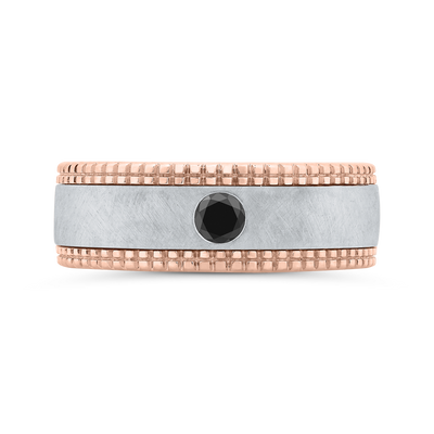 14K Two Tone Gold Men's Band