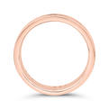 14K Rose Gold with Round Black Diamond Men's Band