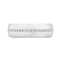 14K White Gold with Round Diamond Men's Band