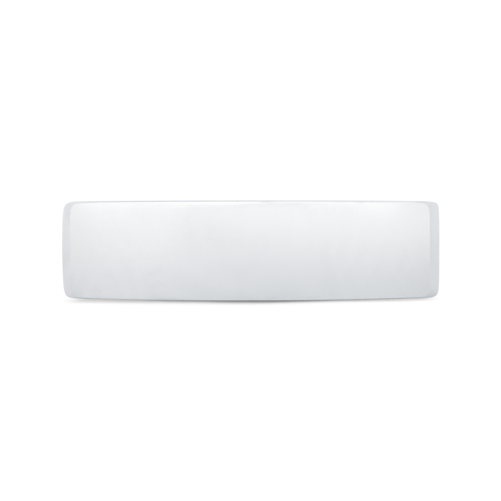 14K White Gold Men's Band