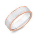 14K Two Tone Gold Men's Band