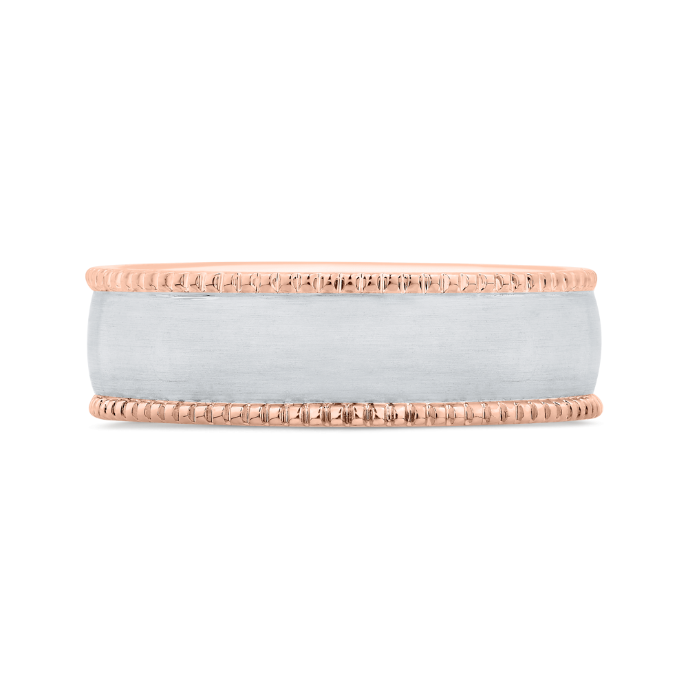 14K Two Tone Gold Men's Band