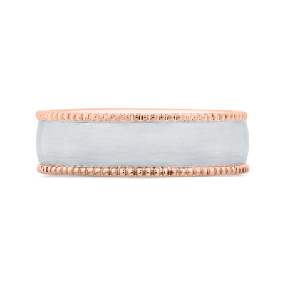 14K Two Tone Gold Men's Band