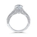 Split Shank Oval Cut Diamond Engagement Ring in 14K White Gold (Semi-Mount)
