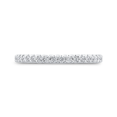 Half-Eternity Round Diamond Wedding Band in 14K White Gold