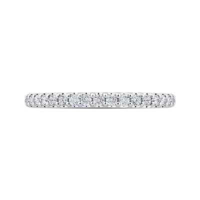 Half-Eternity Round Diamond Wedding Band in 14K White Gold