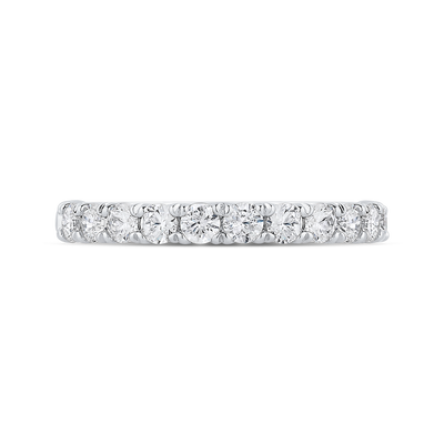 Half-Eternity Round Diamond Wedding Band in 14K White Gold