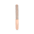 Round Diamond Half-Eternity Wedding Band in 14K Rose Gold